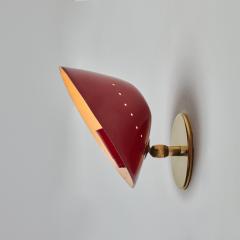  Stilnovo 1950s Stilnovo Perforated Wall Sconce in Red - 3668650