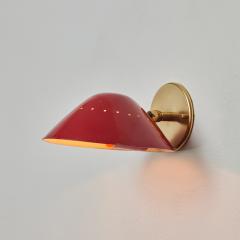  Stilnovo 1950s Stilnovo Perforated Wall Sconce in Red - 3668652