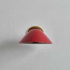  Stilnovo 1950s Stilnovo Perforated Wall Sconce in Red - 3668654