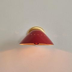  Stilnovo 1950s Stilnovo Perforated Wall Sconce in Red - 3668655