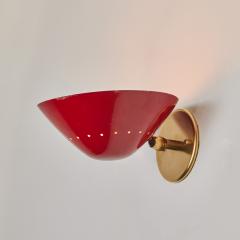  Stilnovo 1950s Stilnovo Perforated Wall Sconce in Red - 3668659
