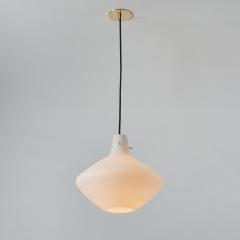  Stilnovo 1950s Stilnovo Sculptural Opaline Glass Pendant - 3366174