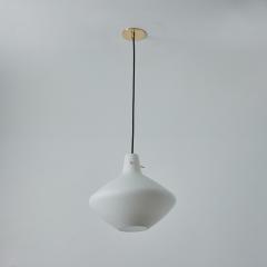  Stilnovo 1950s Stilnovo Sculptural Opaline Glass Pendant - 3366177