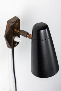  Stilnovo 1950s Stilnovo Wall Light in Black and Brass - 1105081