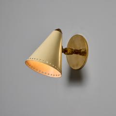  Stilnovo 1950s Stilnovo White Perforated Metal Sconce - 4622120