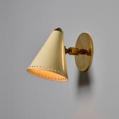  Stilnovo 1950s Stilnovo White Perforated Metal Sconce - 4622123