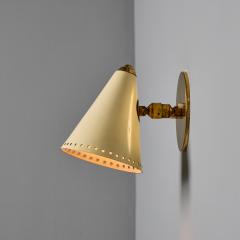  Stilnovo 1950s Stilnovo White Perforated Metal Sconce - 4622124