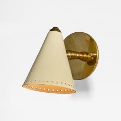  Stilnovo 1950s Stilnovo White Perforated Metal Sconce - 4622216