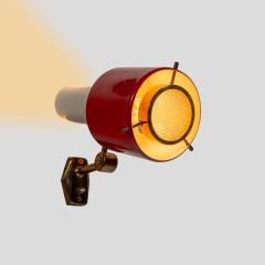  Stilnovo 1950s red and white Stilnovo design wall light - 4228395