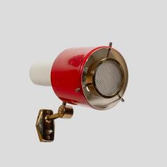  Stilnovo 1950s red and white Stilnovo design wall light - 4228401