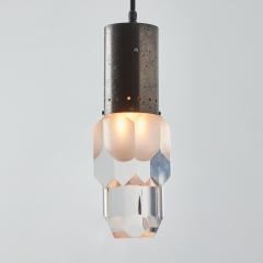  Stilnovo 1960s Faceted Diffuser Pendant Lamp Attributed to Stilnovo - 3425903