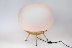  Stilnovo 1960s Large Glass Brass Tripod Floor or Table Lamp Attributed to Stilnovo - 1130559