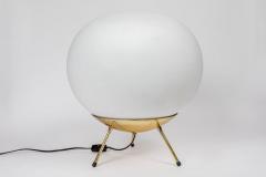  Stilnovo 1960s Large Glass Brass Tripod Floor or Table Lamp Attributed to Stilnovo - 1130561