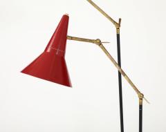  Stilnovo 1960s Mid Century Modern Two Arm Italian Floor Lamp Stilnovo Style - 4579894