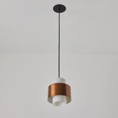  Stilnovo 1960s Opaline Glass Copper Pendant Lamp Attributed to Stilnovo - 3586778