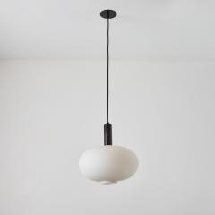  Stilnovo 1960s Opaline Glass and Metal Pendant Attributed to Stilnovo - 3425659
