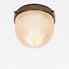  Stilnovo 1960s Stilnovo Brass and Glass Ceiling Lamp - 1670993