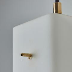  Stilnovo 1960s Stilnovo Opaline Glass Brass Pendant - 3367123