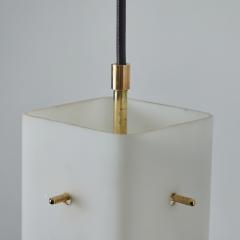  Stilnovo 1960s Stilnovo Opaline Glass Brass Pendant - 3367124