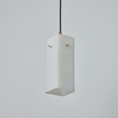  Stilnovo 1960s Stilnovo Opaline Glass Brass Pendant - 3367131