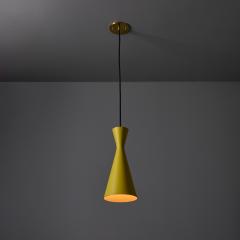  Stilnovo 1970s Yellow Metal Diabolo Pendant Lamp Attributed to Stilnovo Two Enlighten - 4284046