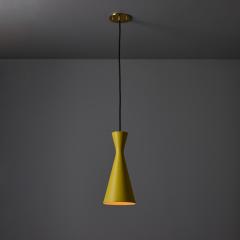  Stilnovo 1970s Yellow Metal Diabolo Pendant Lamp Attributed to Stilnovo Two Enlighten - 4284054
