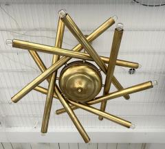  Stilnovo Brass Sputnik Fireworks Chandelier Italy 1950s - 2936579