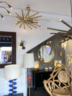  Stilnovo Brass and Glass Ball Sputnik Fireworks Chandelier taly 1950s - 2710583