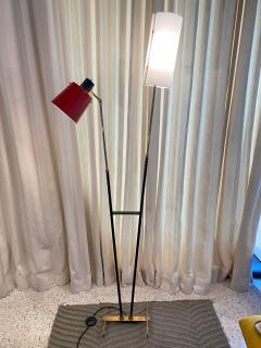  Stilnovo Early Stilnovo Double Cone Floor Lamp Original Label  - 4636896