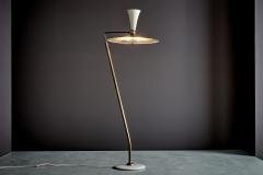 Stilnovo Elegant Floorlamp in the Manner of Stilnovo with white Marble Base - 4613744