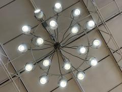  Stilnovo Extremely Rare Stilnovo Articulating Globe 18 Light Chandelier - 4641250