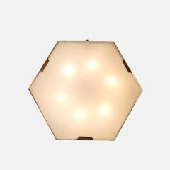  Stilnovo Hexagonal Flush Mount Ceiling Light Model 1183 by Stilnovo - 4225981