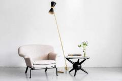  Stilnovo ITALIAN FLOOR LAMP WITH BLACK METAL SHADE - 1202104