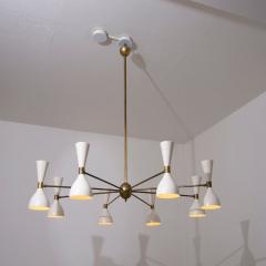  Stilnovo Italian Eight Arm Diabolo Chandelier in the Manner of Stilnovo 1950s - 3814264