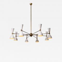  Stilnovo Italian Eight Arm Diabolo Chandelier in the Manner of Stilnovo 1950s - 3821426