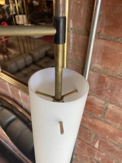  Stilnovo Italian Mid Century Brass and Black Enamel Stilnovo Pendant 1960s - 1574237