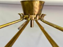 Stilnovo Italian Mid Century Modern Brass Flush Mount Pendant Sunburst by Stilnovo - 4371770