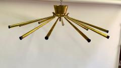  Stilnovo Italian Mid Century Modern Brass Flush Mount Pendant Sunburst by Stilnovo - 4371771