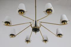  Stilnovo Italian Mid Century Modern Eight Lights Chandelier attributed to Stilnovo 1960 - 3449971