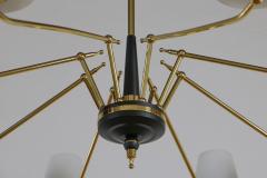  Stilnovo Italian Mid Century Modern Eight Lights Chandelier attributed to Stilnovo 1960 - 3449977