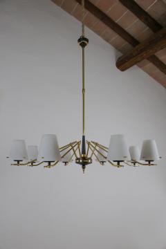  Stilnovo Italian Mid Century Modern Eight Lights Chandelier attributed to Stilnovo 1960 - 3449978