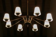  Stilnovo Italian Mid Century Modern Eight Lights Chandelier attributed to Stilnovo 1960 - 3449979