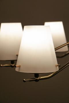  Stilnovo Italian Mid Century Modern Eight Lights Chandelier attributed to Stilnovo 1960 - 3449980
