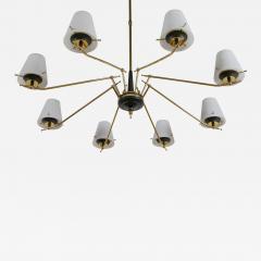 Stilnovo Italian Mid Century Modern Eight Lights Chandelier attributed to Stilnovo 1960 - 3450650