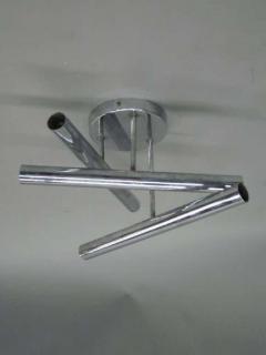  Stilnovo Italian Mid Century Modern Flush Mount Fixture in Nickel by Stilnovo - 1799562