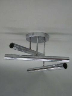  Stilnovo Italian Mid Century Modern Flush Mount Fixture in Nickel by Stilnovo - 1799563