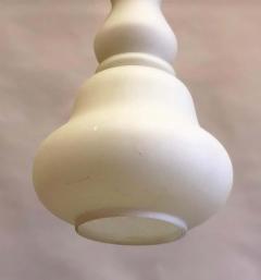  Stilnovo Italian Mid Century White Murano Glass Pendant or Lantern by Stilnovo - 1746684