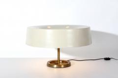  Stilnovo Italian MidCentury Table Lamp white by Stilnovo in brass Italy 1950s - 1329438