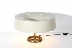 Stilnovo Italian MidCentury Table Lamp white by Stilnovo in brass Italy 1950s - 1329439