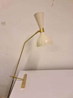  Stilnovo Italian Modern Table Lamp Brass and Metal Stilnovo Style - 2339897